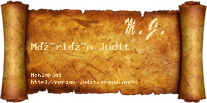 Márián Judit névjegykártya